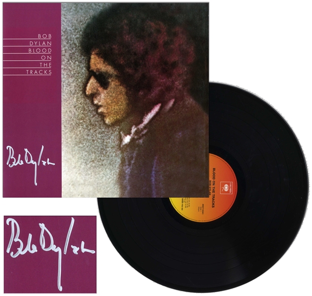 Bob Dylan Signed Album ''Blood on the Tracks'' -- With Roger Epperson COA